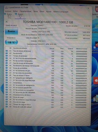 Disco Duro Toshiba 2.5 1TB MQ01ABD100