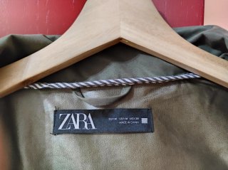 Gabardina Zara Mujer Talla M Verde Oliva