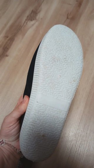 Zapatillas Negras Slip-On Talla 44 Nuevas
