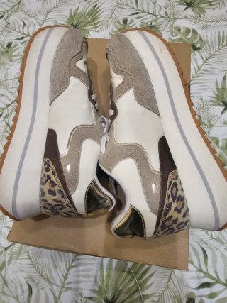 Sneakers W6YZ platform beige/brown