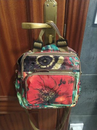Bolso rosa terciopelo