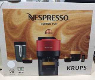 Cafetera Krups Nespresso Vertuo Pop Roja Nueva