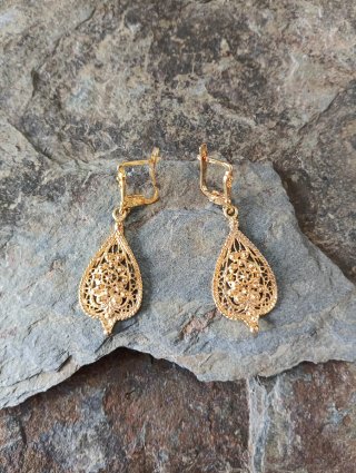 Pendientes Filigrana Plata chapado en Oro