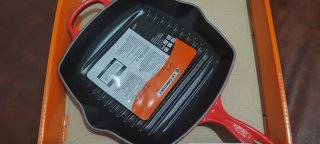 Parrilla Le Creuset Asadora / Grill Negra y Naranj
