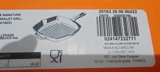 Parrilla Le Creuset Asadora / Grill Negra y Naranj