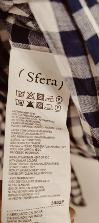 Camisa cuadros Sfera Talla M