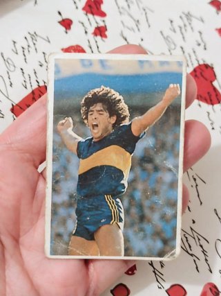 ANTIGUO CROMO DIEGO ARMANDO MARADONA  BOCA JUNIORS
