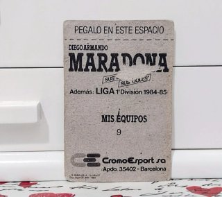 ANTIGUO CROMO DIEGO ARMANDO MARADONA  BOCA JUNIORS