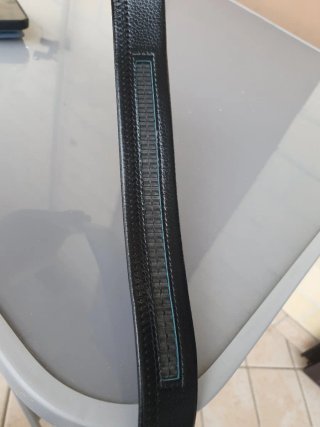 Cintura uomo similpelle fibbia metallo