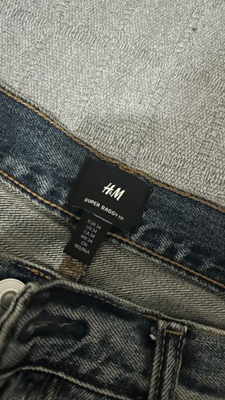 Pantalones H&M anchos grises Talla M