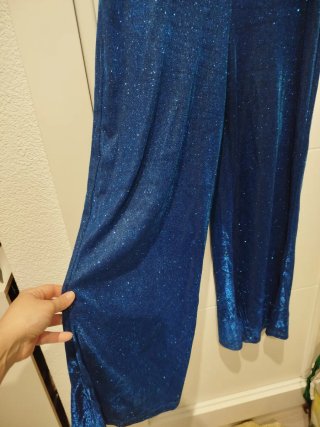 Pantalones brillantes azules