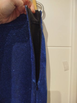 Pantalones brillantes azules