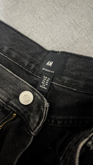 Pantalones H&M Baggy Cortos Negros