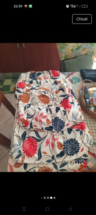 6 Copricuscini Sedia Tessuto Multicolore
