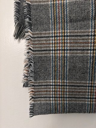 Bufanda grande cuadros gris multicolor
