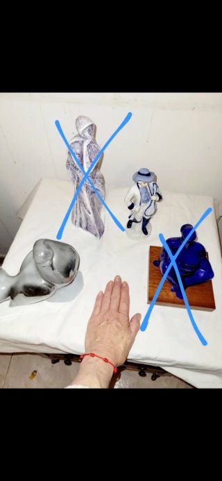 Figuras de porcelana azul y blanco