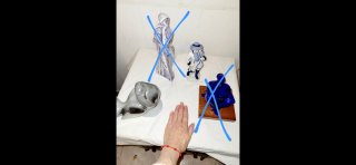 Figuras de porcelana azul y blanco