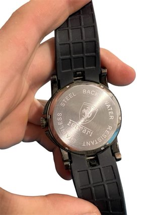 Reloj Ferrari Esqueleto Correa Negra