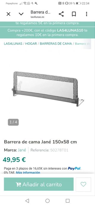 Barrera Cama Jané Kids Zone