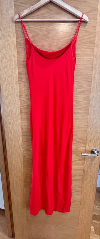 Vestido Zara Rojo Largo