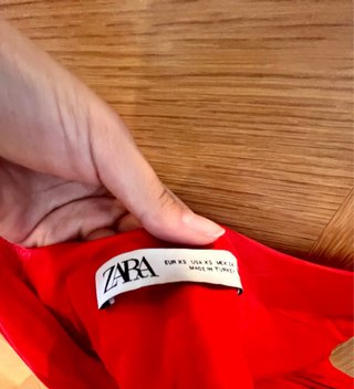 Vestido Zara Rojo Largo