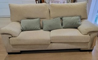 Sofá de 3 plazas beige