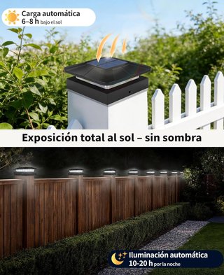Luci solari per pali (4 unità)