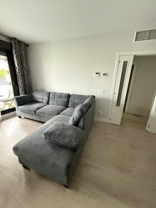 Sofá chaise longue gris 4 plazas