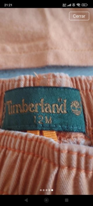 Conjunto Timberland bebé naranja