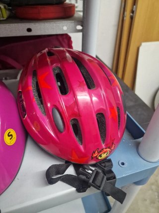 Casco Bici Niña Rosa y Fucsia