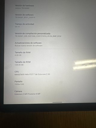 Tablet Lenovo gris