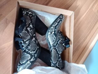 Zapatos Corina Tacón Estampado Serpiente