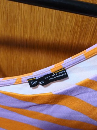 Top Bershka estampado cebra XS