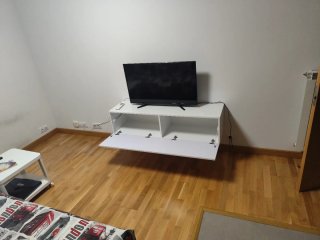 Mueble TV flotante madera blanco TV también se ven