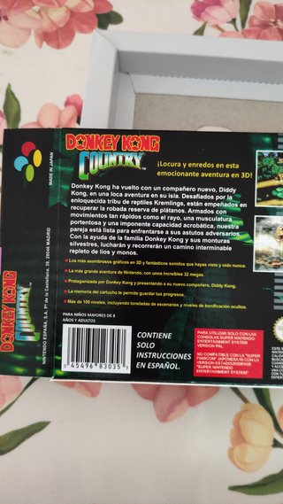 Caja Reemplazo Donkey Kong Country SNES PAL