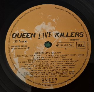 Queen - Live Killers 2 LPs España 1979