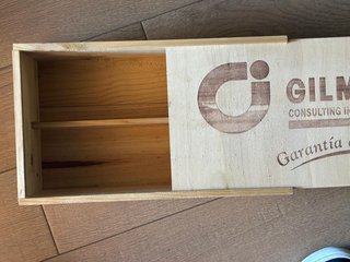 Lote 4 Cajas Madera Vintage Vino/Jamón Señorio J.