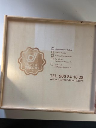 Lote 4 Cajas Madera Vintage Vino/Jamón Señorio J.