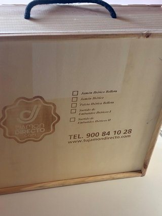 Lote 4 Cajas Madera Vintage Vino/Jamón Señorio J.