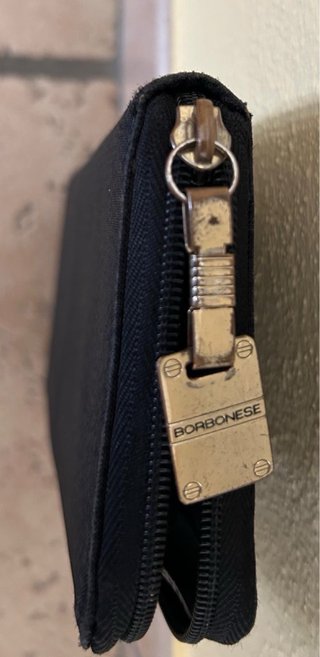 Portafoglio Borbonese a busta nero oro