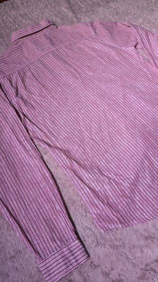 Camisa Lino Springfield Rayas Rosas - Talla M