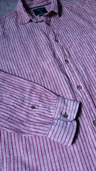 Camisa Lino Springfield Rayas Rosas - Talla M