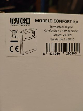 Termostato Digital TRADESA Calefacción/Refrigeraci