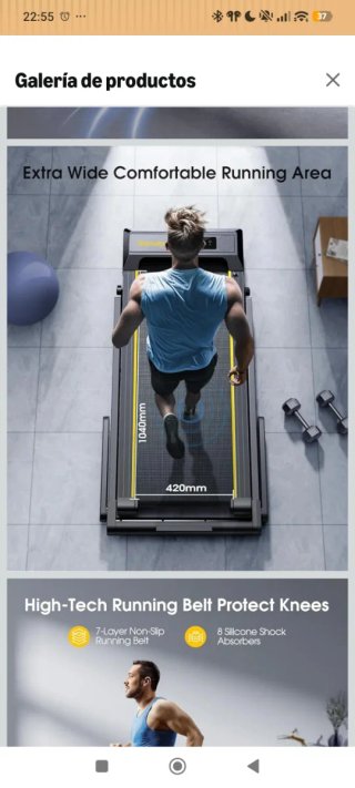 Cinta de Correr Plegable Toputure