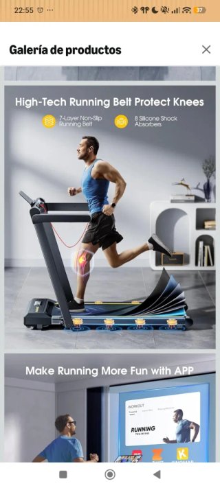 Cinta de Correr Plegable Toputure
