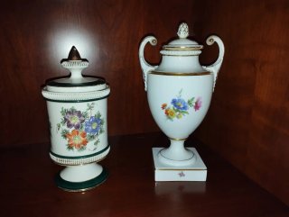 Juego de 2 jarrones de porcelana reserva cesar