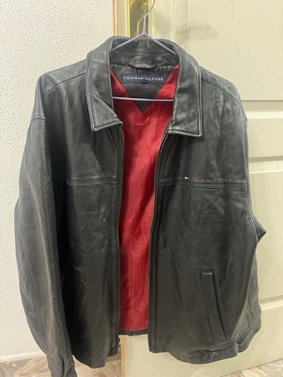 Chaqueta Cuero Tommy Hilfiger Negra