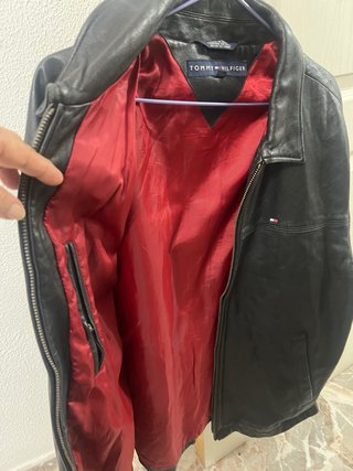 Chaqueta Cuero Tommy Hilfiger Negra