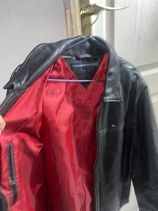 Chaqueta Cuero Tommy Hilfiger Negra