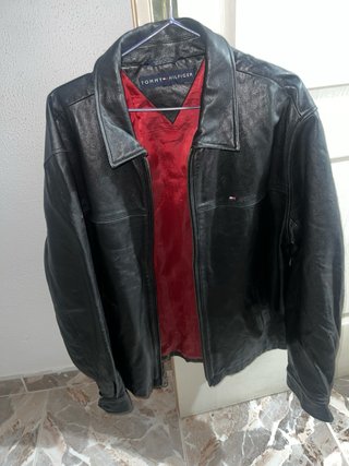 Chaqueta Cuero Tommy Hilfiger Negra